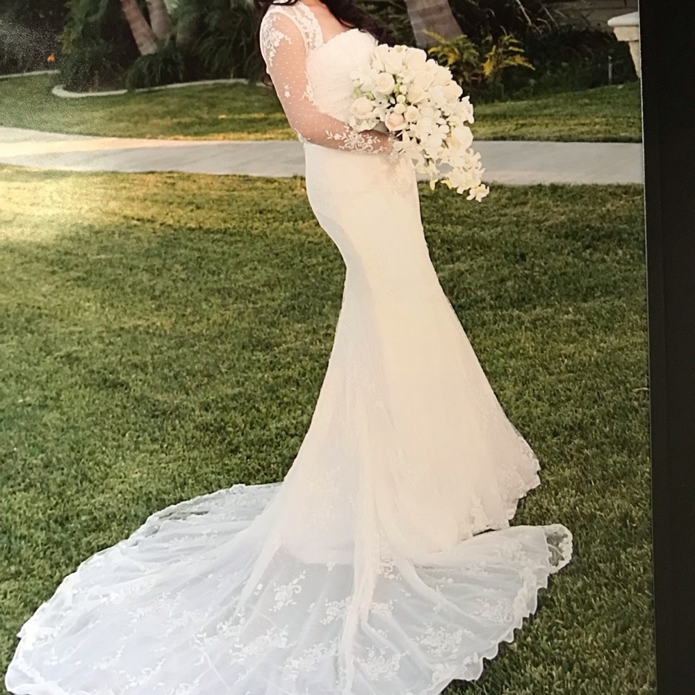 Wedding dress strapless with add on jacket